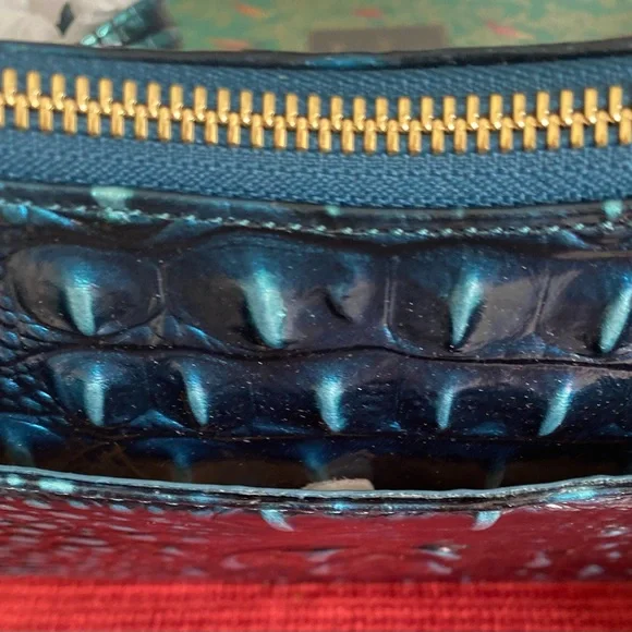 BRAHMIN… NWT SHAYNA CROSSBODY HANDBAG IRIDESCENT TEAL - Picture 11 of 16